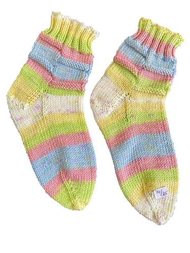 Handgestrickte Socken, Gr. 34/35