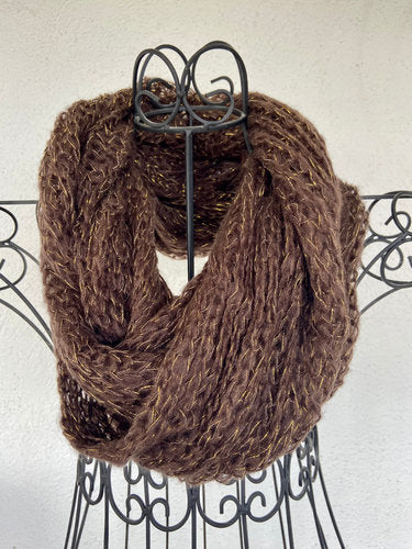 Loop, leichter Rundschal, mit Glitzerfaden