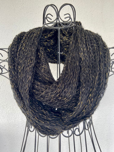 Loop, leichter Rundschal, mit Glitzerfaden