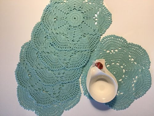 Platzdeckchen 2tlg. Set, gehäkelt, HANDARBEIT