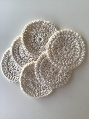 Abschminkpads, waschbar, 6er Set, gehäkelt, HANDARBEIT