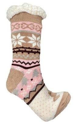 Hüttensocken Extra-Flauschig mit ABS, ONE SIZE Damen
