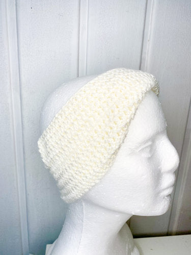 Stirnband mit Twist, gehäkelt, HANDARBEIT, mit Glitzer
