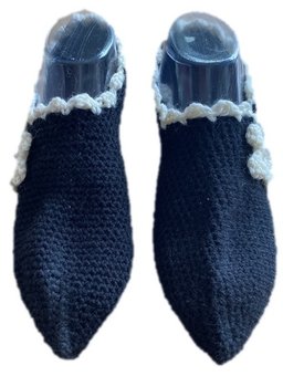 Hausschuhe, Puschen, Sofaschuhe, Bettschuhe, Handarbeit, Gr. 39/40