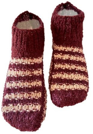 Hausschuhe, Puschen, Sofaschuhe, Bettschuhe, Handarbeit, Gr. 36/37