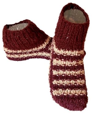 Hausschuhe, Puschen, Sofaschuhe, Bettschuhe, Handarbeit, Gr. 36/37