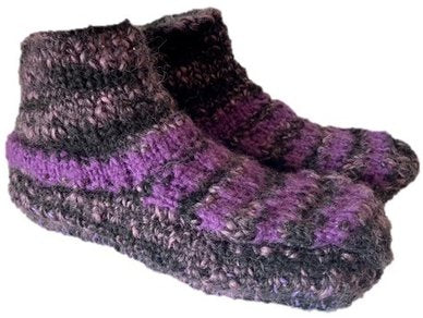 Hausschuhe, Puschen, Sofaschuhe, Bettschuhe, Handarbeit, Gr. 40/41