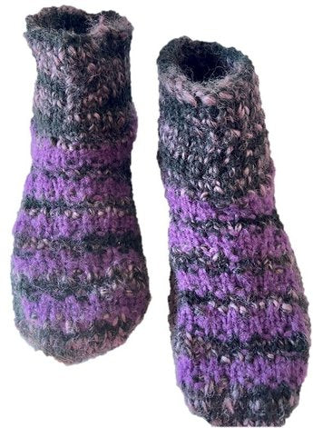 Hausschuhe, Puschen, Sofaschuhe, Bettschuhe, Handarbeit, Gr. 40/41