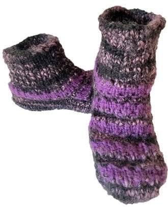 Hausschuhe, Puschen, Sofaschuhe, Bettschuhe, Handarbeit, Gr. 40/41