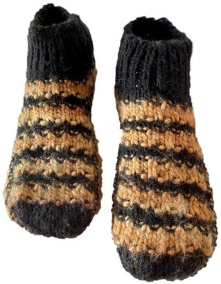 Hausschuhe, Puschen, Sofaschuhe, Bettschuhe, Handarbeit, Gr. 36/37