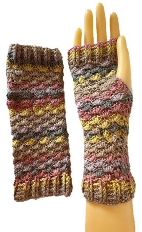 Handstulpen, Handschuhe, Pulswärmer, gehäkelt, HANDARBEIT