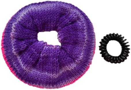 Haargummi, Scrunchie, gestrickt, HANDARBEIT
