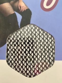 Netzhose mit Glitzer, Schwarz/ Silber, Gr. L/XL 40/42