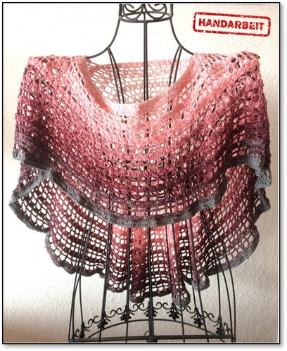 Gehäkelter Poncho Gr. S/M