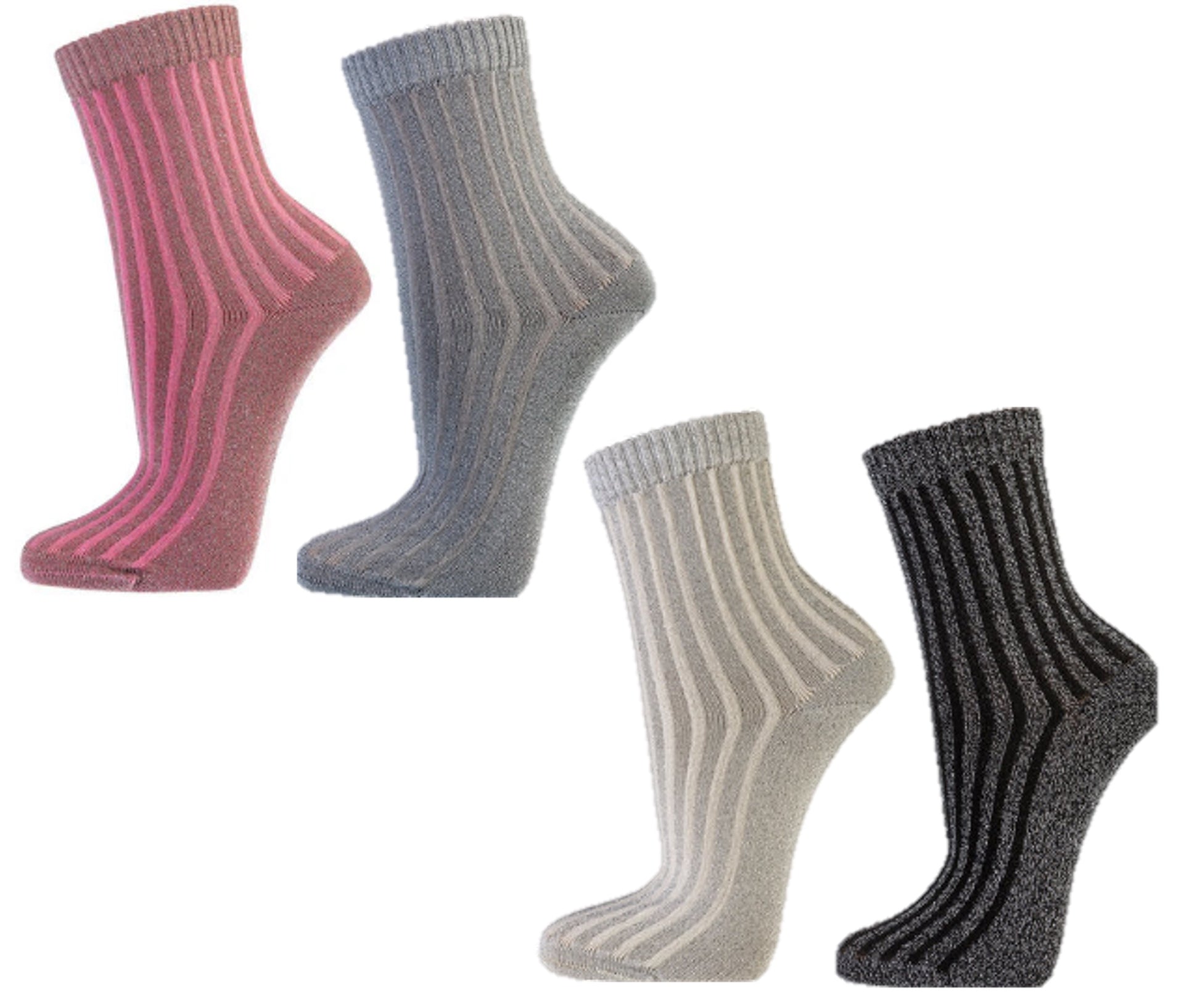 Damensocken in Streifendesign