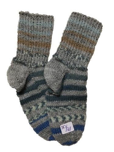 Handgestrickte Socken für Kinder, Gr. 30/31