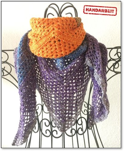 Dreieckstuch, Lacetuch, Schultertuch, HANDARBEIT