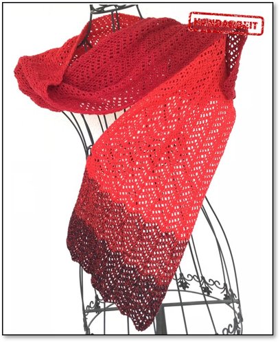 Schal, Lacetuch, Schultertuch, Stola, HANDARBEIT