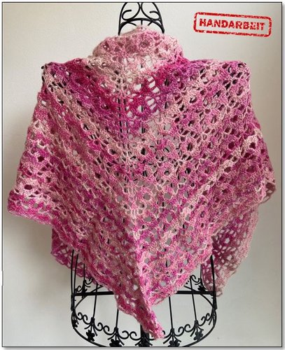 Dreieckstuch, Lacetuch, Schultertuch, HANDARBEIT, mit Glitzerfaden