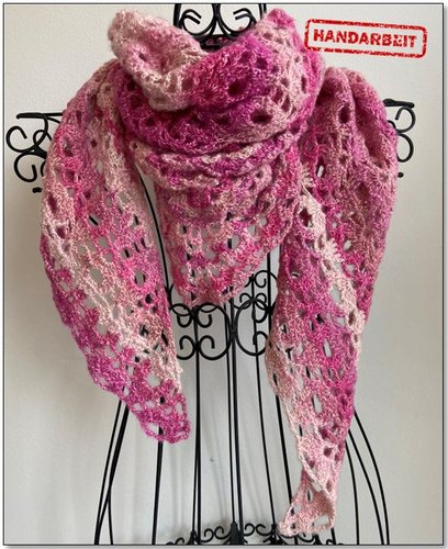 Dreieckstuch, Lacetuch, Schultertuch, HANDARBEIT, mit Glitzerfaden