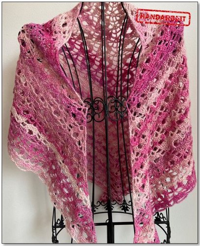 Dreieckstuch, Lacetuch, Schultertuch, HANDARBEIT, mit Glitzerfaden