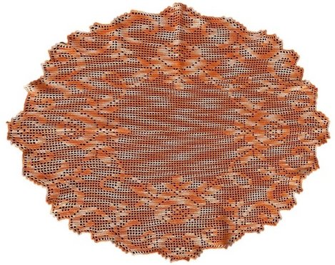 Mitteldecke, gehäkelt, HANDARBEIT, Orange