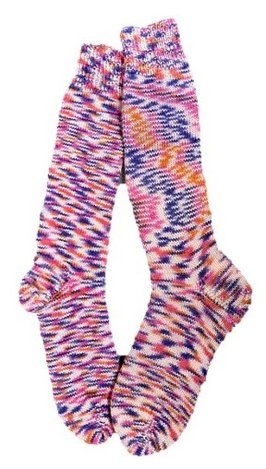 Handgestrickte Socken, Gr. 43/44, langer Schaft