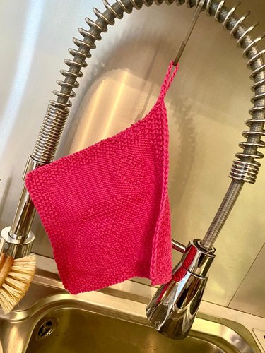 Spüllappen "Flaming", Spültuchgestrickt, HANDARBEIT