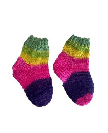 Handgestrickte Socken für Neugeborene