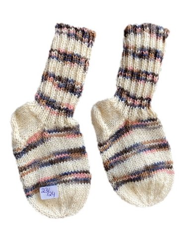 Handgestrickte Socken für Kinder, Gr. 23/24