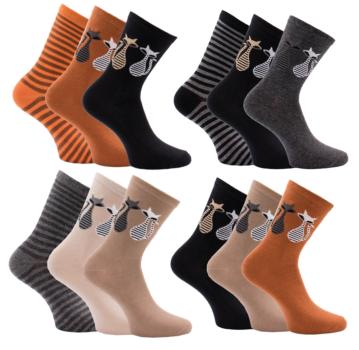 Damensöckchen Cats, 3er Pack