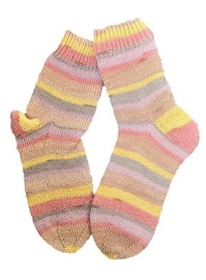 Handgestrickte Socken, Gr. 43/44