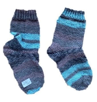 Handgestrickte Socken für Kinder, Gr. 24/25