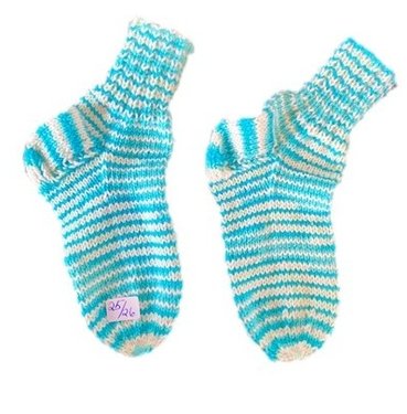 Handgestrickte Socken für Kinder, Gr. 25/26
