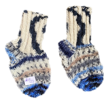 Handgestrickte Socken für Kinder, Gr. 21/22