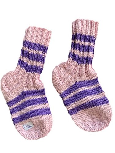 Handgestrickte Socken für Kinder, Gr. 23/24