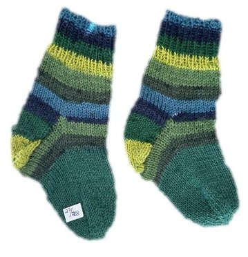 Handgestrickte Socken für Kinder, Gr. 27/28