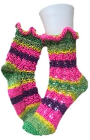 Handgestrickte Socken, Gr. 37/38
