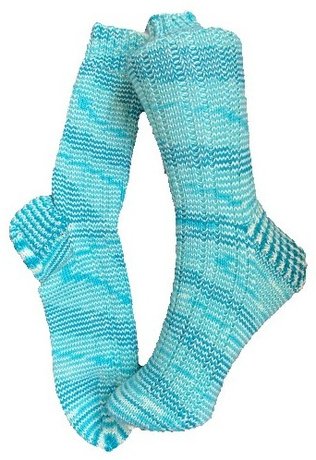 Handgestrickte Socken, Gr. 43/44