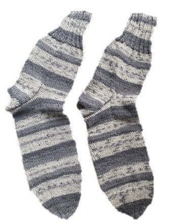 Handgestrickte Socken, Gr. 50/51