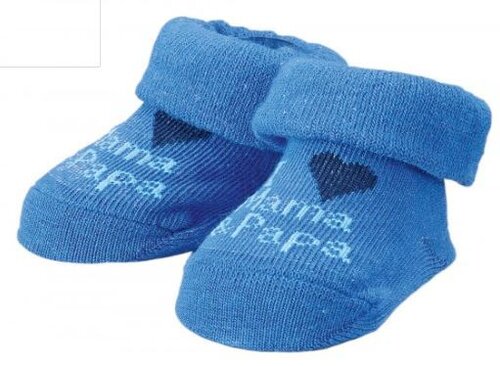 SALE! Erstlings-Söckchen, "I LOVE OMA & OPA", Blau
