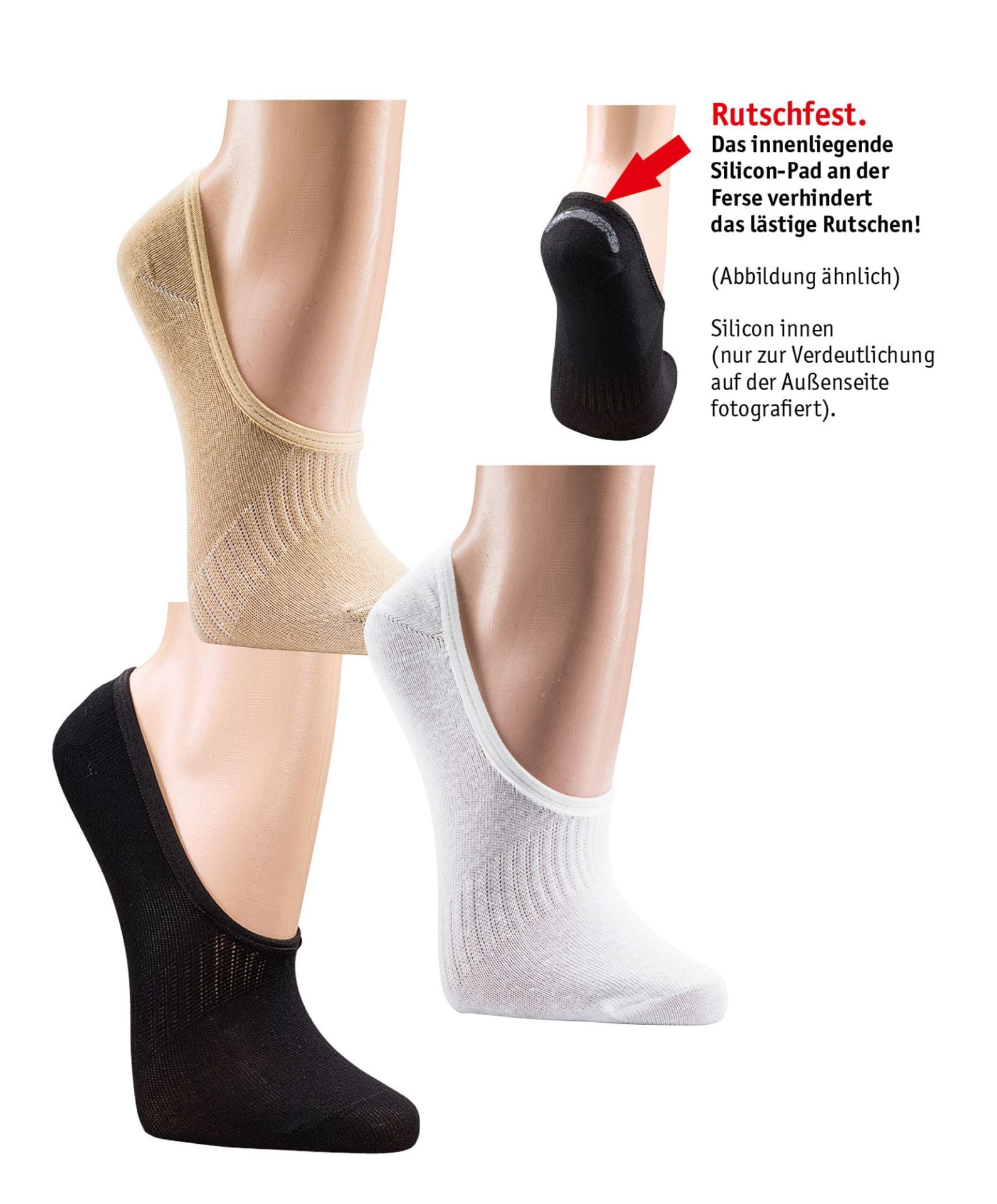 Footies Viskose ("Bambus") "Silikon-Pad"