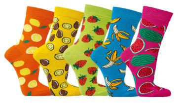 Motivsocken "bunte Früchte"