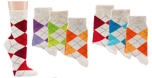 Motivsocken "Karo-Melange",