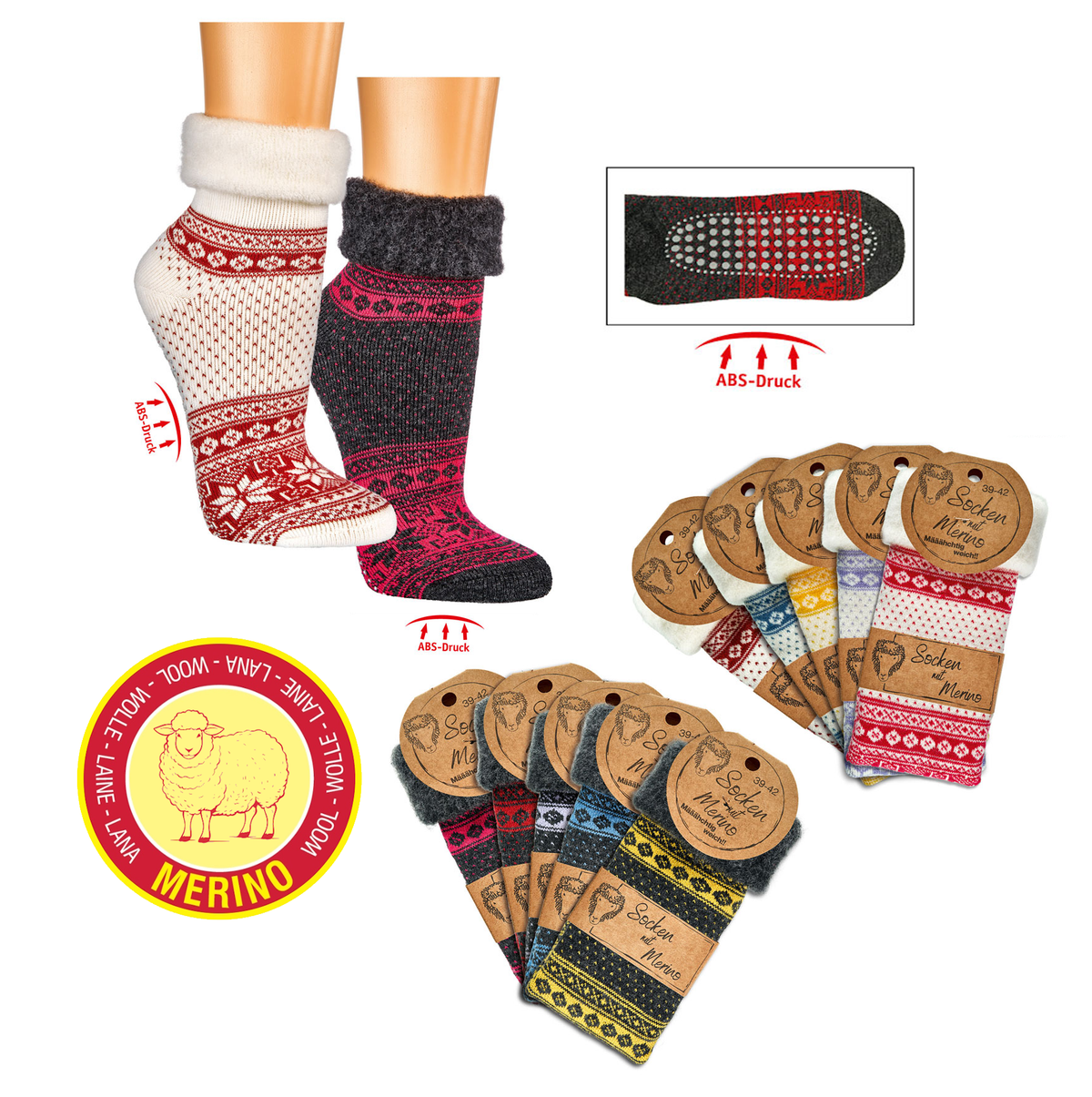 Merino Home-Socks ABS