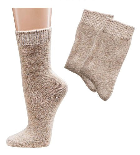 Socken Mit Kaschmirwolle, Gr. 39-42, Beige