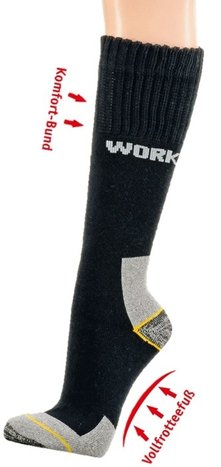 Komfortbund-Arbeitssocken 3/4-lang „Work“