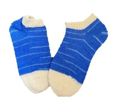 Handgestrickte Sneaker, mit Silberglitzer,  Gr. 37/38