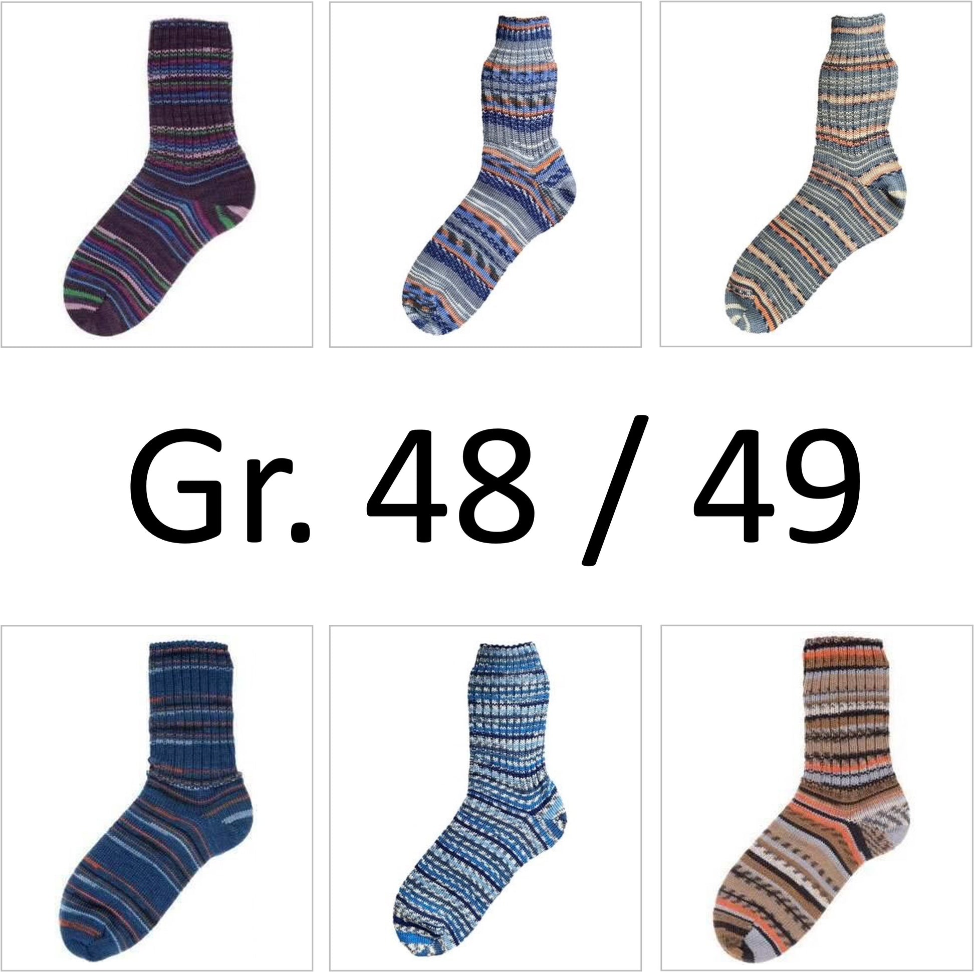 Stricksocken "Wie von Oma gestrickt", Gr. 48/49