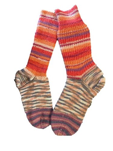 Handgestrickte Socken, Gr. 38/39